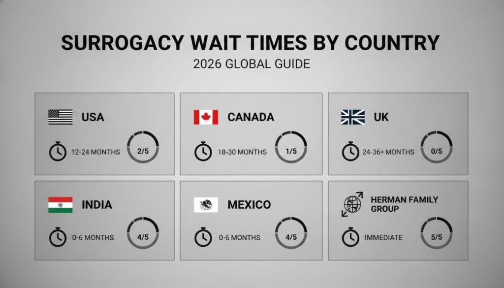 Surrogacy Wait Times by Country: 2026 Global Guide