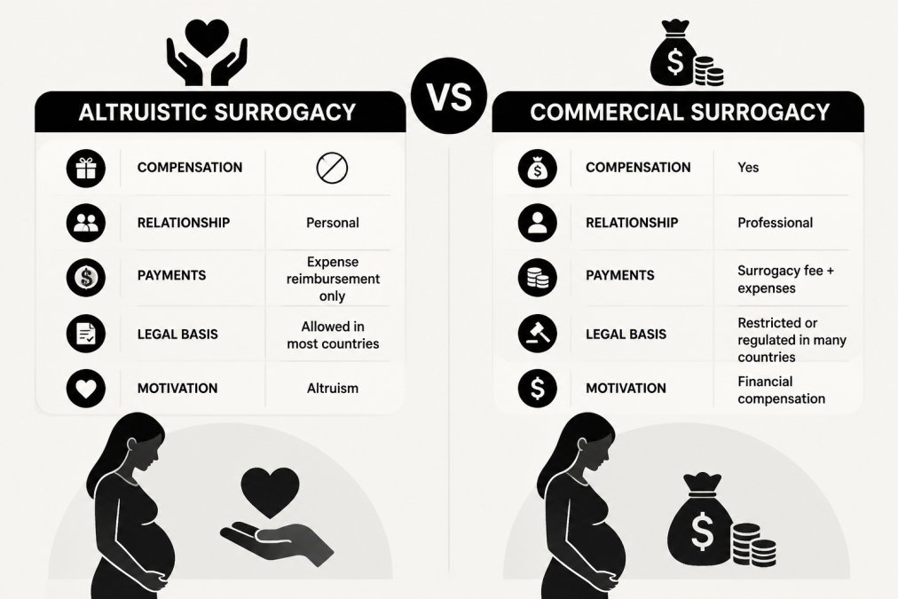 Altruistic vs Commercial Surrogacy: Key Differences