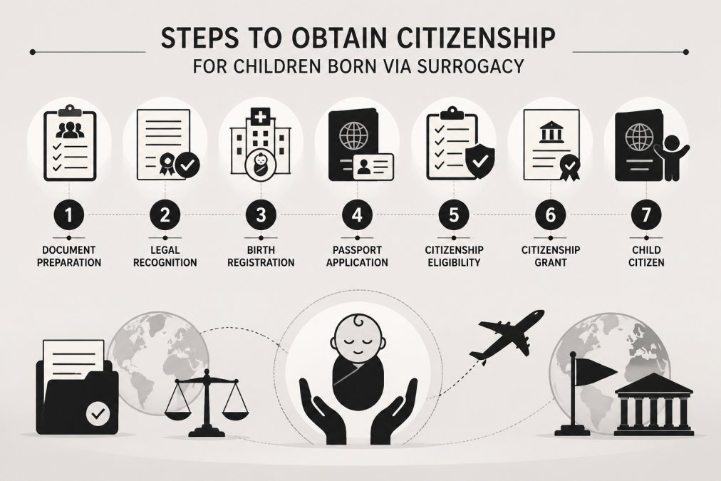 Steps to Obtain Citizenship for Children Born via Surrogacy